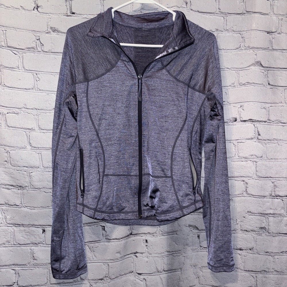 Lululemon  Jacket Womens Size 6 Grape Heathered Full Zip Athletic Luon
